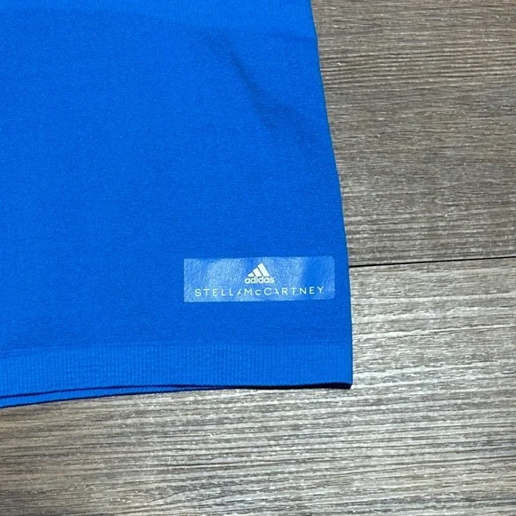 Adidas Stella McCartney Blue Seamless Muscle Tee XS Athletic Top - Picture 4 of 6